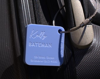 Custom Luggage Tag | Discrete |  6mm in Bubblegum Blue | Personalized Luggage Tags | Wedding Placement Tags | Christmas Gift