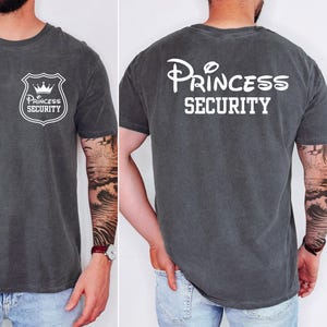 Comfort Colors® Princess Security Shirt, Back Front Shirt, Disney Princess T-shirt, Security Shirt, Vacation Matching, Disney World