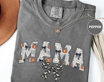 Halloween Mama Shirt, Mom Halloween Shirt, Spooky Mama Shirt, Mama Halloween T-Shirt, Cute Pumpkin Shirt, Floral Pumpkin Tee, pumpkin tee