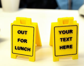 Custom Your Mini Floor Sign - Customizable Colors 3D Printed- Office mini signs