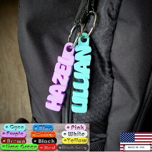 Custom Designs Personalized 3D Name Tags For Bags, Backpacks, Sports Teams, Gifts