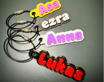 Custom Name Personalized 3D Name Tags For Bags, Backpacks, Sports Teams, Gifts, Water Bottles, Luggage Label, Customizable Nametag