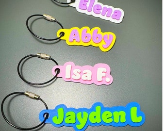 Custom Name Personalized 3D Name Tags For Bags, Backpacks, Sports Teams, Gifts, Water Bottles, Luggage Label, Customizable Nametag