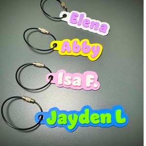 Custom Name Personalized 3D Name Tags For Bags, Backpacks, Sports Teams, Gifts, Water Bottles, Luggage Label, Customizable Nametag