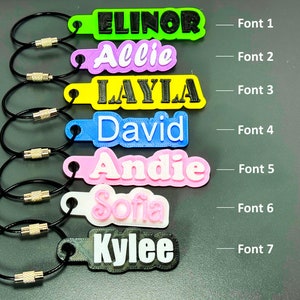 Custom Name Personalized 3D Name Tags, For Bags, Backpacks, Sports Teams, Gifts, Water Bottles, Luggage Label, Customizable keychains