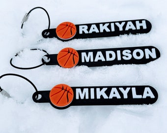 Bulk discount- Basketball Personalized Keychain, Keyring, Bag Tag, Name Tag for Basketball teams