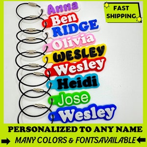 Back to school Custom Name Personalized 3D Name Tags For Bags, Backpacks, Sports Teams, Gifts, Water Bottles, Luggage Label
