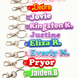 Aangepaste naam Gepersonaliseerde 3D-naamkaartjes voor tassen, rugzakken, sportteams, geschenken, waterflessen, bagagelabel, aanpasbaar naamplaatje