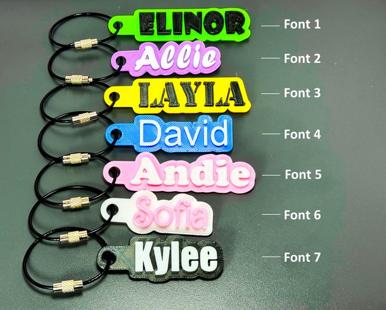 Custom Name Personalized 3D Name Tags For Bags, Backpacks, Sports Teams, Gifts, Water Bottles, Luggage Label, Customizable Nametag image 2