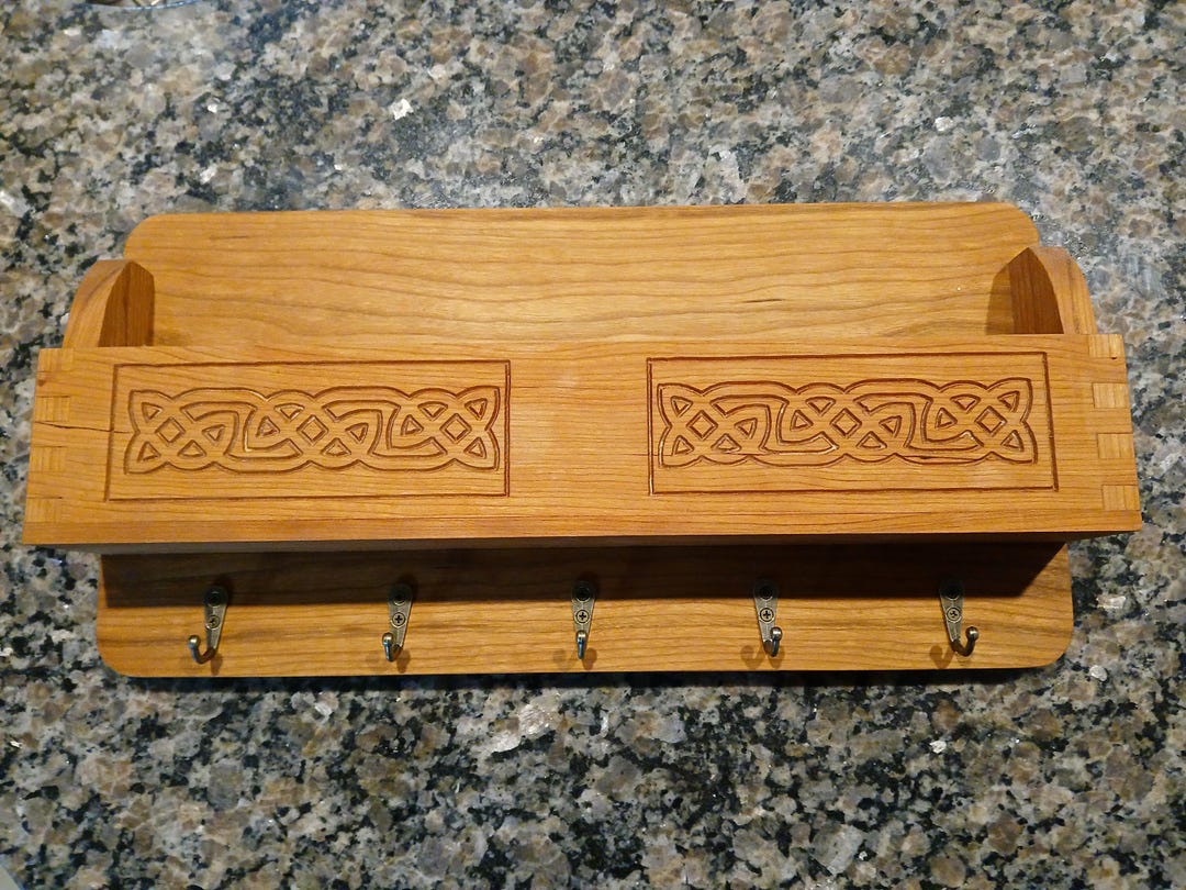 Solid Hardwood Letter and Key Holder - Etsy