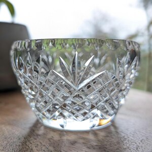 Vintage Cut Crystal Sugar Bowl. Hand-cut glass.  A-tbc [ No. 06 ]