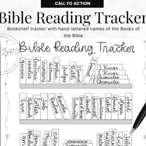Bible Bookshelf Printable Reading Tracker, Bible Reading Tracker, Bible Coloring Tracker, Bible Reading Log, Bible Reading Checklist