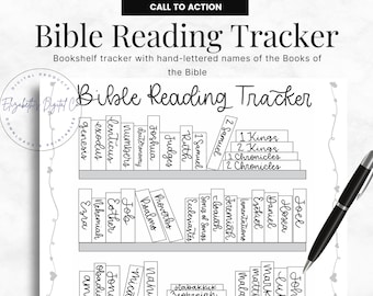Bible Bookshelf Printable Reading Tracker, Bible Reading Tracker, Bible Coloring Tracker, Bible Reading Log, Bible Reading Checklist