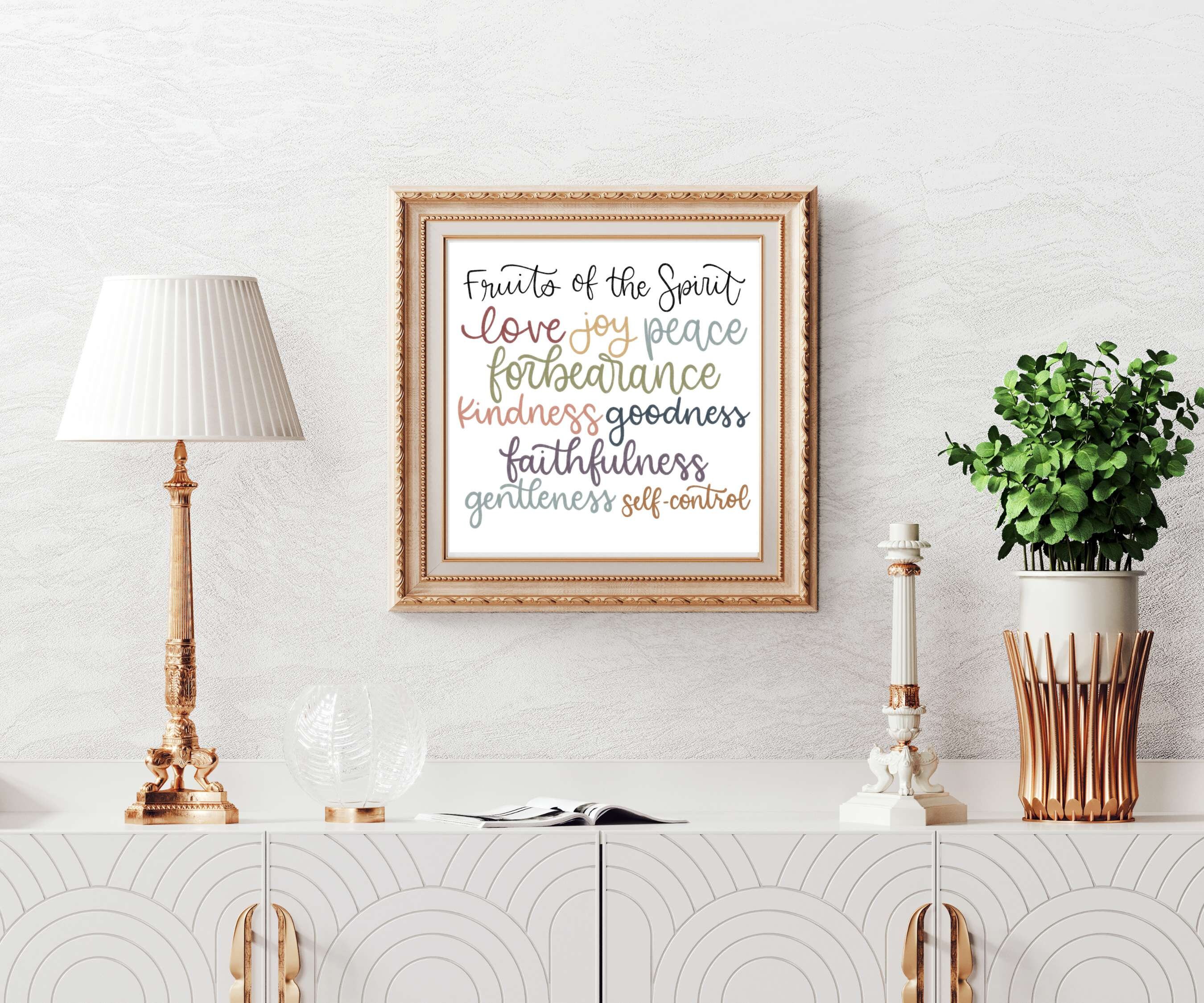 Fruit of the Spirit Wall Art Printable Download, Nursery Bible Verse ...