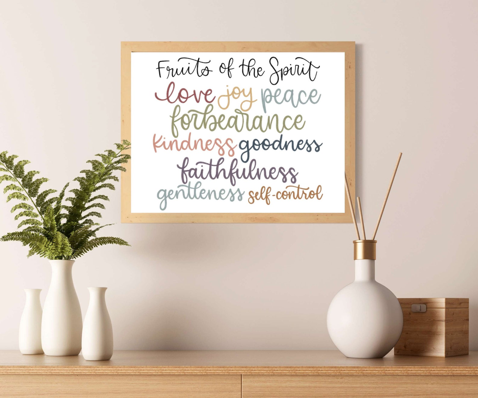 Fruit of the Spirit Wall Art Printable Download, Nursery Bible Verse ...