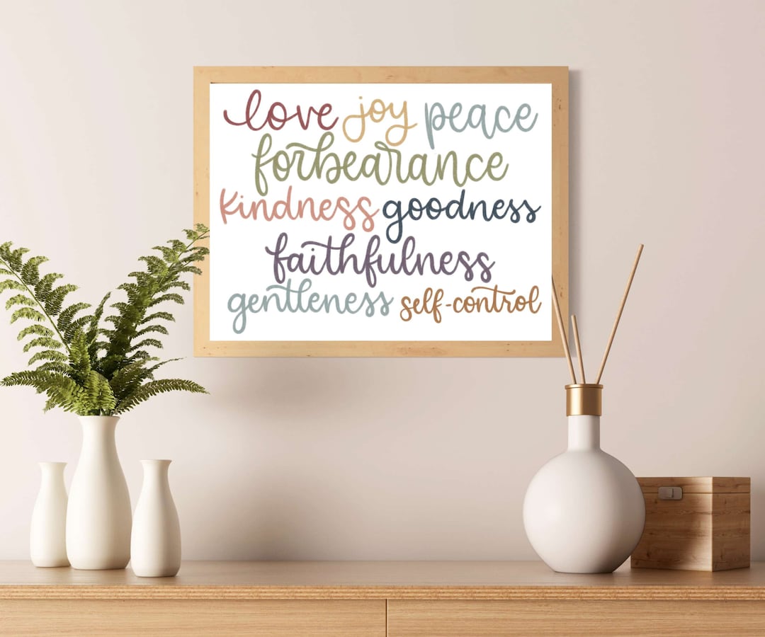 Fruit of the Spirit Wall Art Printable Download, Bible Verse Wall Art ...