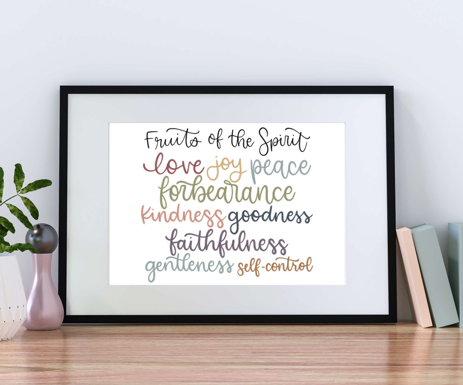 Fruit of the Spirit Wall Art Printable Download, Nursery Bible Verse ...