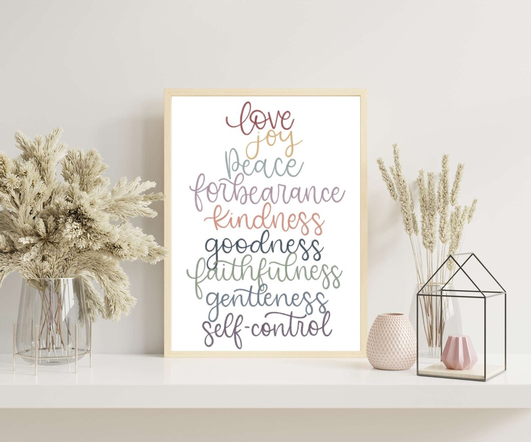 Fruit of the Spirit Wall Art Printable Download, Bible Verse Wall Art ...