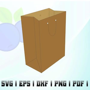 porta via modello di sacchetto di carta svg + versione divisa! box design forma cricut download istantaneo