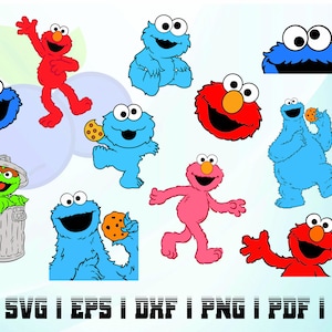 Cookie Monster svg Cricut bereit Bundle sofortiger Download