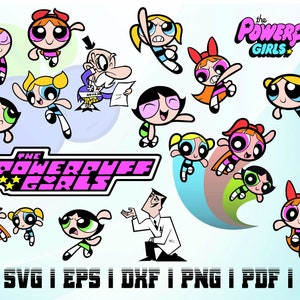 Powerpuff Mädchen svg Cricut Clipart Logo Bundle Kit sofortigen download