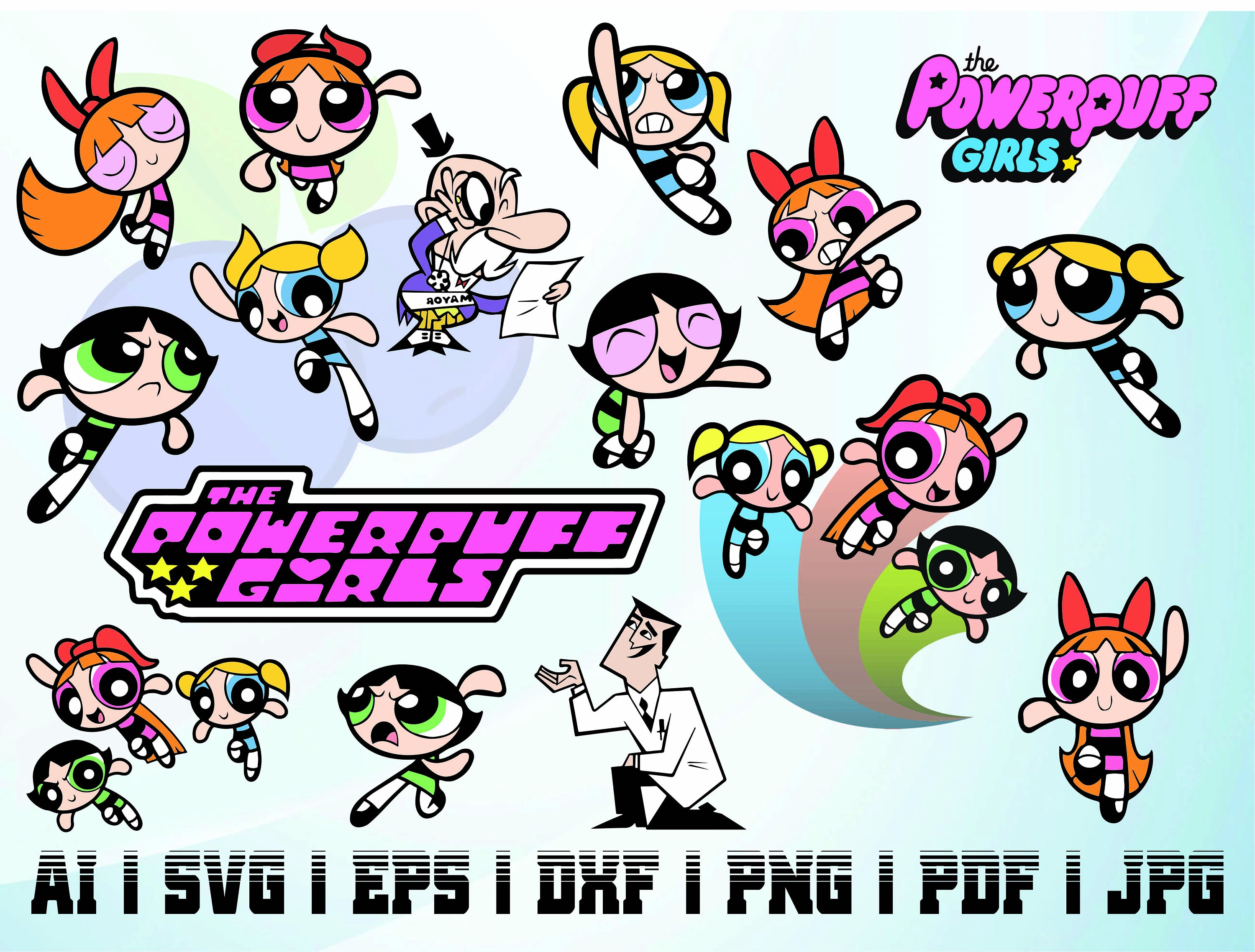 Powerpuff Girls Svg Cricut Clipart Logo Bundle Kit Instant Etsy Australia