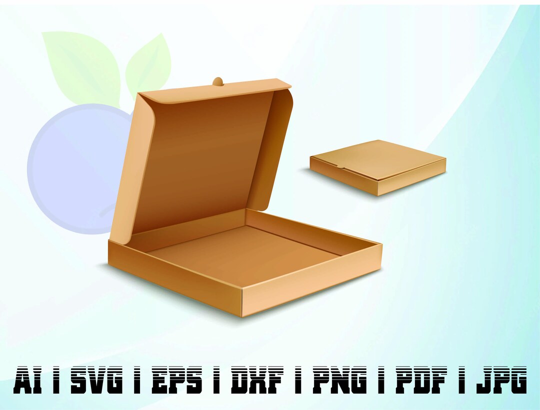 Pizza Box Template Svg Design Shape Cricut Instant Download Etsy