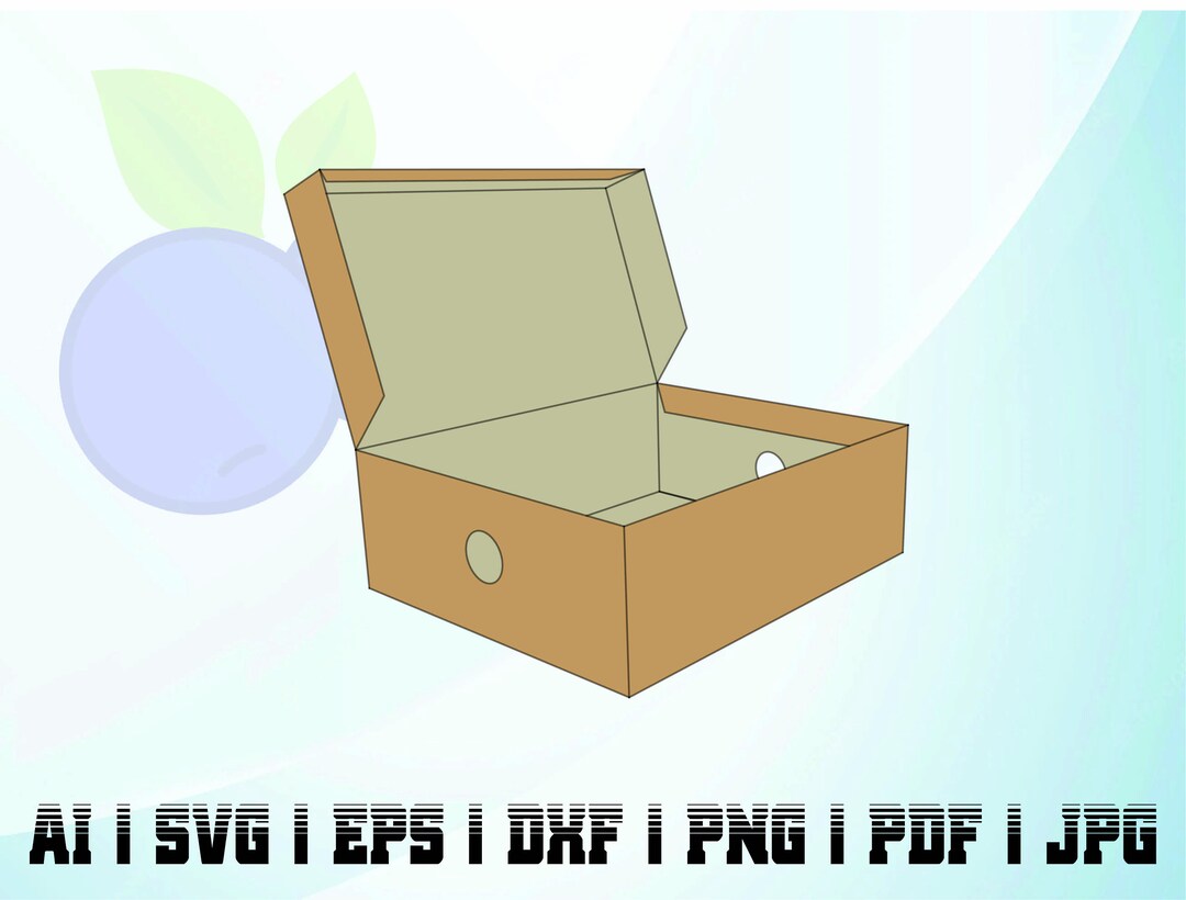 Shoe Box Template Svg Box Design Shape Cricut Instant Download Etsy