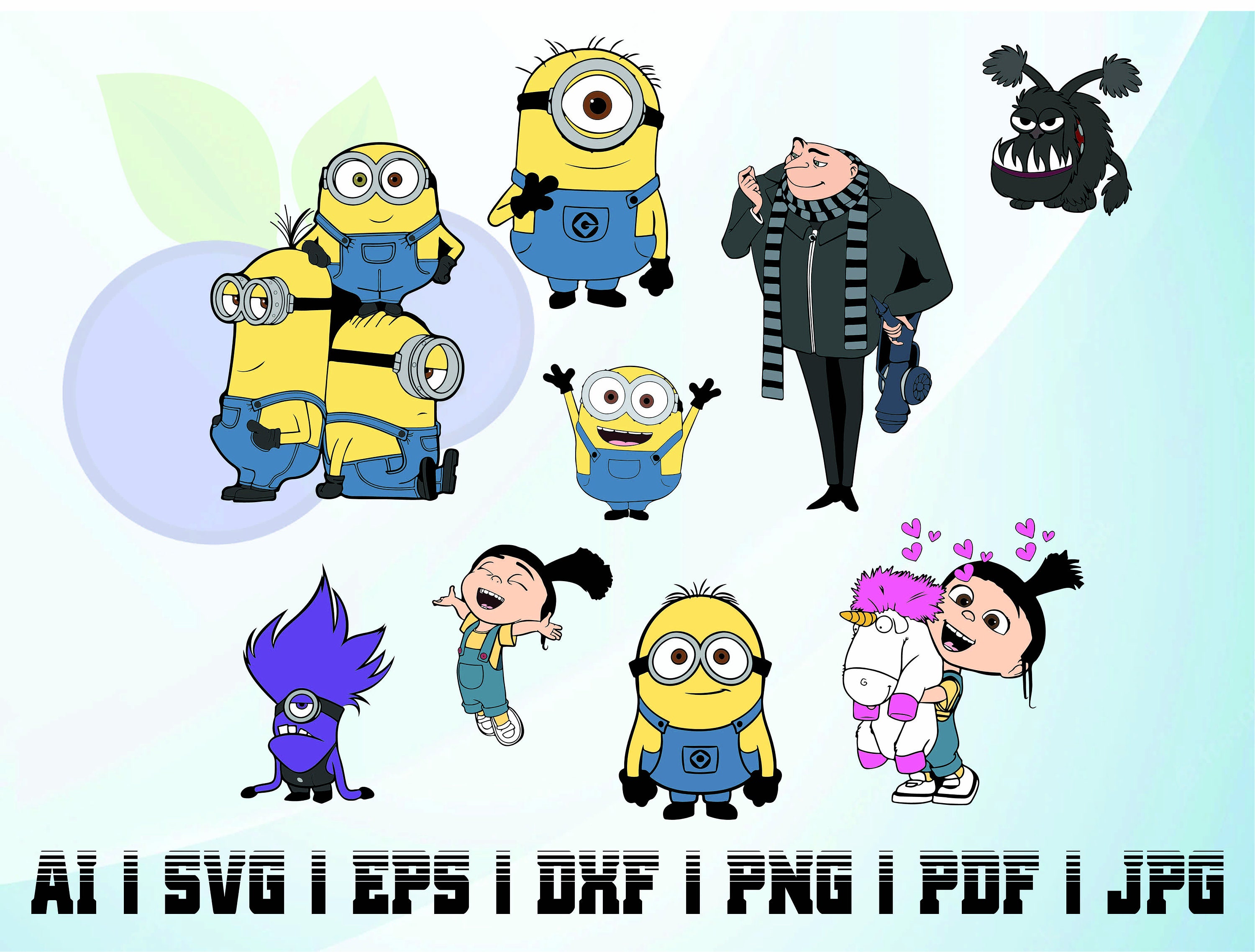 Despicable Me Svg Cricut Ready Minions Bundle Kit Instant Etsy
