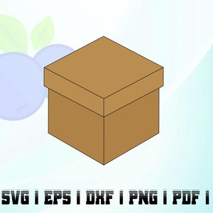 vierkante overdekte doos sjabloon svg doos ontwerp vorm cricut direct downloaden
