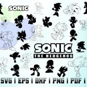 Sticker Sonic Black Shadow Vector Clipart, Shadow The Hedgehog