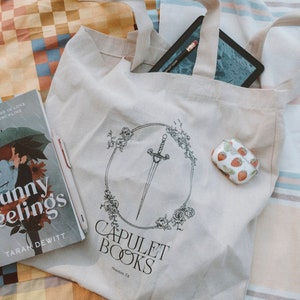 Capulet Books Tote Bag • Romance Bookshop Merch • Bookish Gifts • Romeo and Juliet