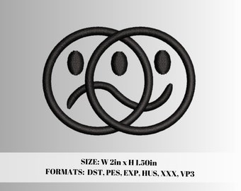 BiPolar Junior H embroidery design, made for hats and flats.