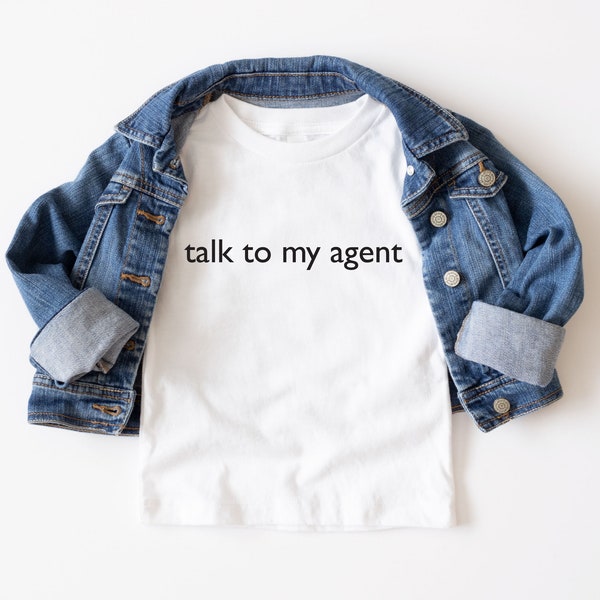 Talk To My Agent Shirt, Youth Short Sleeve Tee,  Actor Shirt, Acting Shirt, Child Actor Shirt, Modeling Shirt