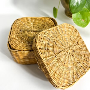 Woven Sweetgrass Nesting Baskets - Vintage