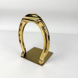 Vintage Brass Horseshoe Bookend
