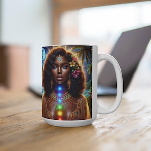 Majestic Goddess Chakra Vibrant Spiritual Coffee Cup Mug 15oz