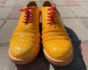 80s - SUSAN BENNIS - WARREN EDWARDS - Shoes - Men\'s - 10 - BR - Crocodile Susan Bennis Warren Edwards Shoes - Etsy main image 4
