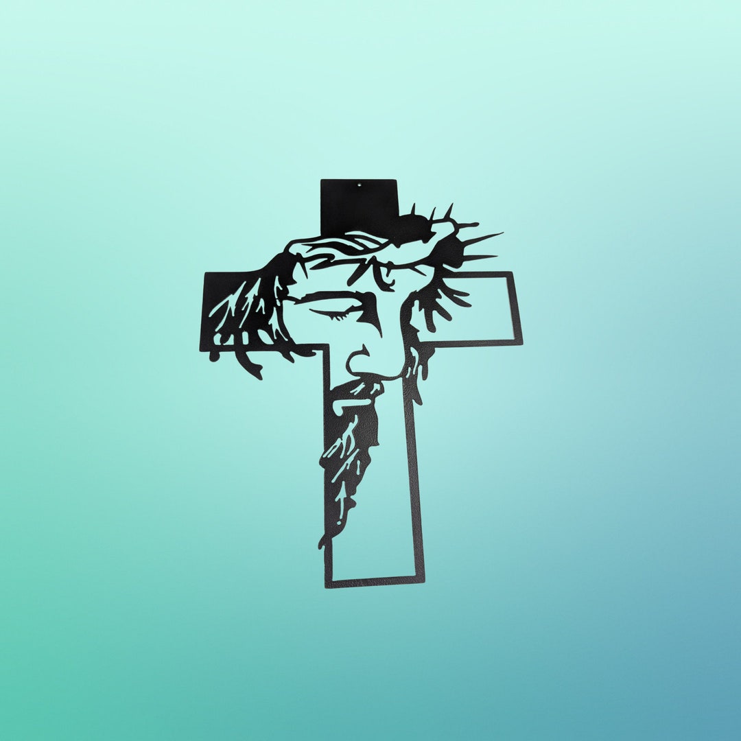 Jesus Cross Metal Wall Art Religious Wall Décor Cross Wall Etsy