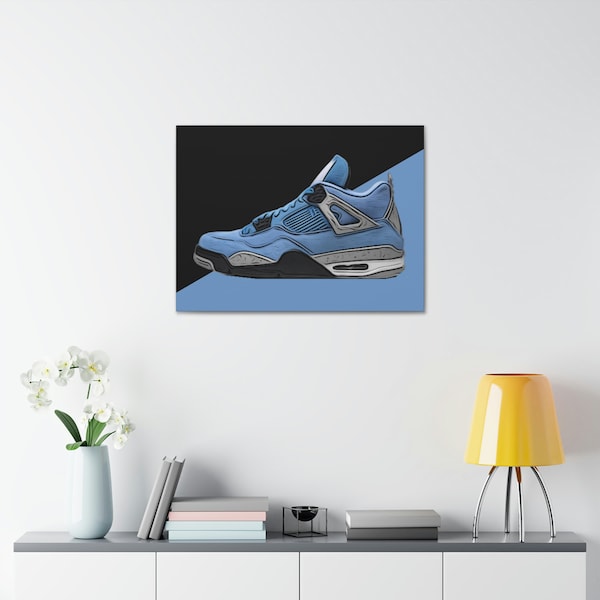 Air Jordan 4 Retro 'University Blue' Painting / Art /Canvas