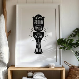Arte imprimible para el baño, letreros para el baño, decoración del baño, impresión divertida, arte imprimible, decoración de granja, arte de pared grande, arte imprimible