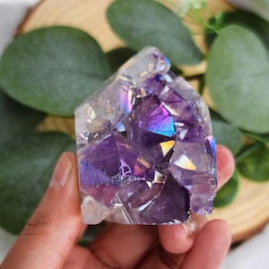 Angel Aura Quartz Druzy Agate Tower Angel Aura Amethyst Cluster Tower Rainbow Aura Quartz Points Small