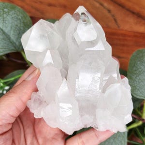 Raw Clear Quartz Cluster Crystal Natural Clear Quartz Cluster Freeform Decor #4
