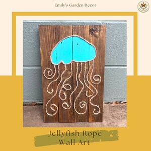 Stained Jellyfish Rope Wall Art