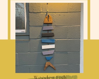 Wooden Fish Sun-catcher Wall Hanging