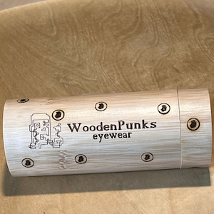 Bitcoin, Ethereum, Tezos, MultiversX, Elrond burned logo Bamboo case, Wooden Cylinder, Engraved Case, (Please read Note #1 in Description)
