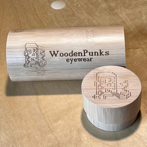 Bamboo Sunglasses case, Wooden Sunglasses Case, Wooden Cylinder Sunglasses Box, Engraved Glasses Case, (Please read Note #1 in Description)