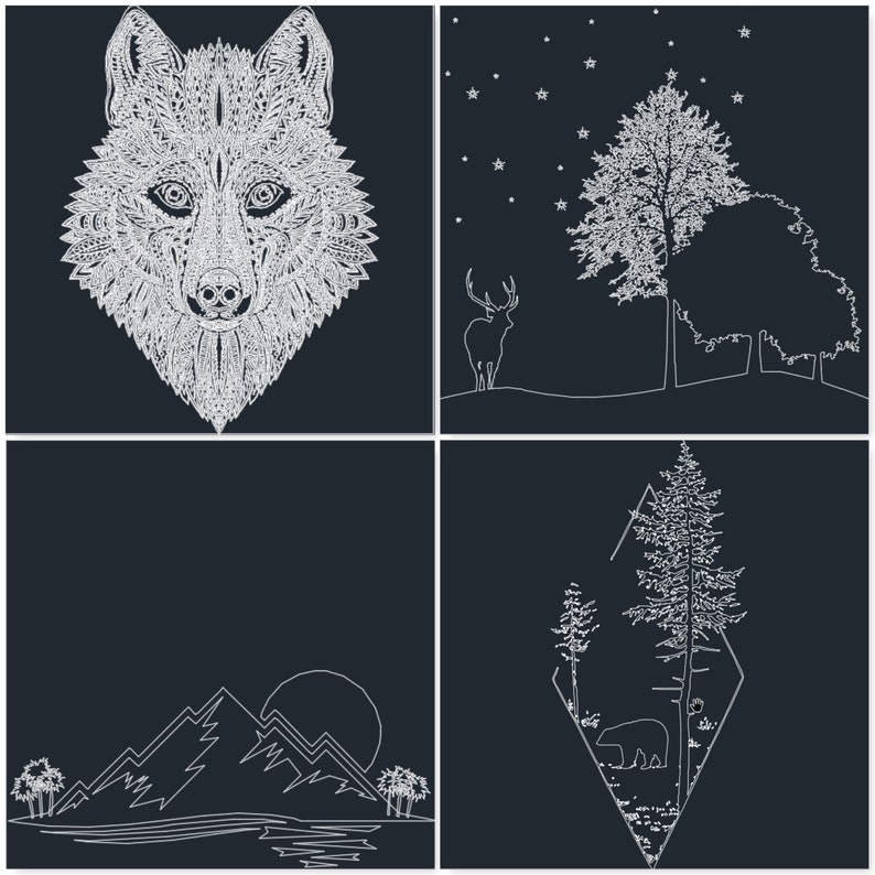 Nature Designs Wood Engraving Patterns for Laser Instant Etsy