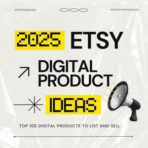 2025 Etsy Produktideen: Die 100 meistverkauften digitalen Produkte, digitale Produktliste + KOSTENLOSE MOCKUPS