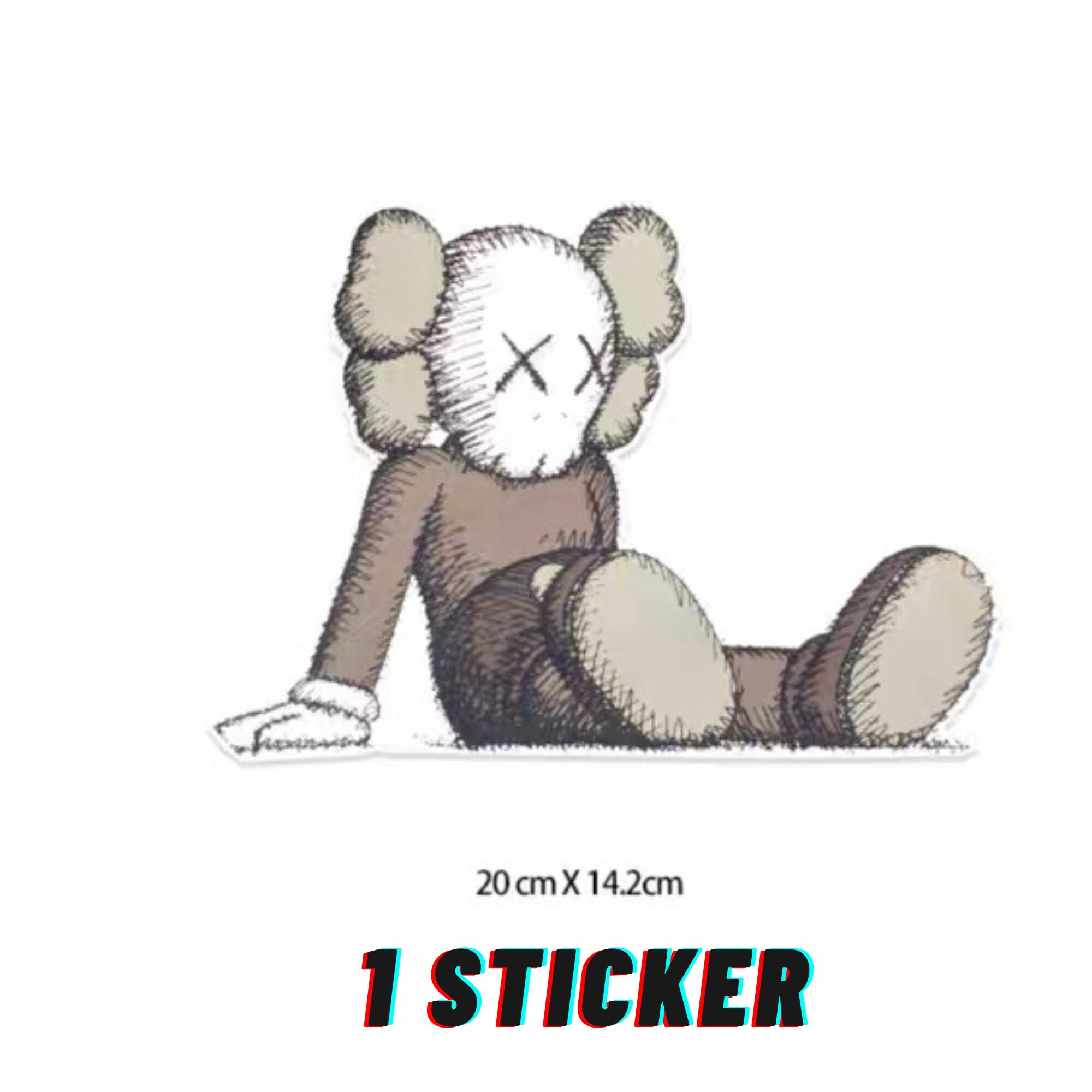 42 PCS Waterproof Sticker Pack, Laptop Sticker, KAWS Sticker, Water